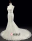 Charmantes Robe De Mariage Sirène Perles Appliques En Cristal Guillotine Robe De Mariée