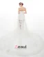 Dentelle Appliques Asymétrique Robe De Mariée Courte De Train Royal