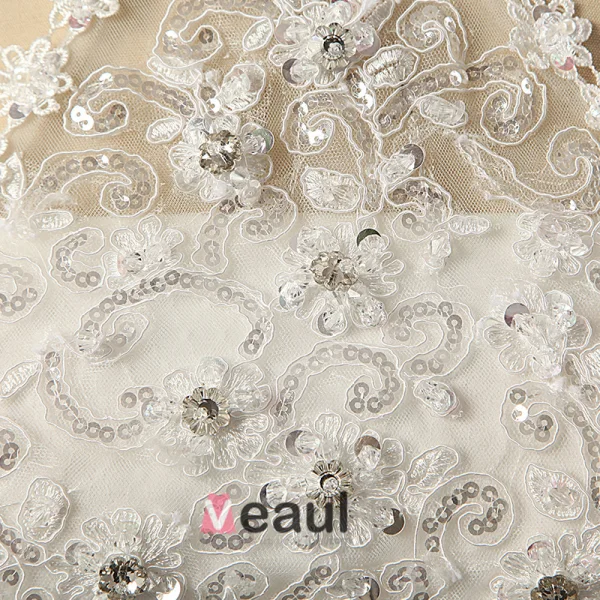 Licol De Luxe Robe De Mariage En Dentelle De Perles De Cristal De Robe De Mariée
