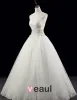 2015 Herrlich A-linie Trägerlosen Bodenlangen Brautkleid Kristall Hochzeitskleid