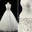 2015 Gorgeous A-line Strapless Floor-length Bridal Gown Crystal Wedding Dress