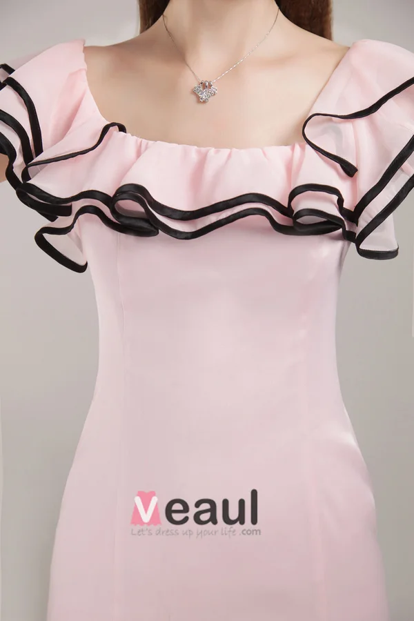 2015 Beautiful Short Pink Cocktail Dress Party Dress