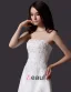 Classique Strass Perles Tulle Brodé De Dentelle Robe De Mariée Courte De La Plage