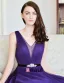 2015 A-line Shoulders Deep V-neck Tulle Evening Dress With Sash