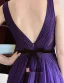 2015 A-line Shoulders Deep V-neck Tulle Evening Dress With Sash