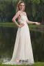 2015 Simple A-line Strapless Champagne long Evening Dresses