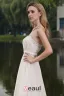 2015 Simple A-line Strapless Champagne long Evening Dresses