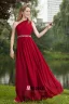 2015 Beading Embroidery Sequins Zipper One Shoulder long Evening Dresses