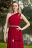 2015 Beading Embroidery Sequins Zipper One Shoulder long Evening Dresses
