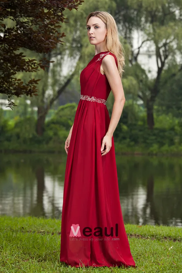 2015 Beading Embroidery Sequins Zipper One Shoulder long Evening Dresses