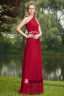 2015 Beading Embroidery Sequins Zipper One Shoulder long Evening Dresses