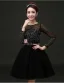 2015 Elegant Scoop Neck Long Sleeves Cocktail Dress/ Little Black Dress