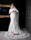 2015 Trumpet /Mermaid Square Neckline 1/2 Sleeves Lace Wedding Dresses