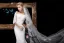 2015 Trumpet /Mermaid Square Neckline 1/2 Sleeves Lace Wedding Dresses