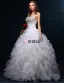 2015 Robe De Bal Sweetheart Perles Paillettes Organza Robes De Mariée