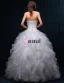 2015 Robe De Bal Sweetheart Perles Paillettes Organza Robes De Mariée
