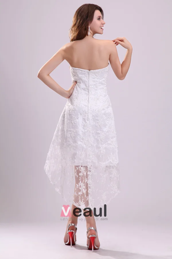 2015 Nice Zipper Lace Satin White Cocktail Dress Party Dress