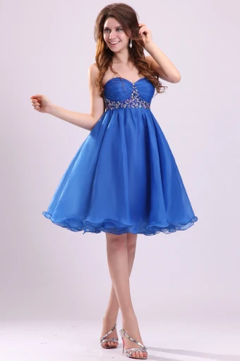 2015 Epidemic Princess Knee Length Organza Satin Cocktail Dresses