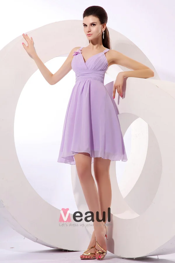2015 Graceful Chiffon Elastic Woven Satin V-neck Zipper Bridesmaid Dresses