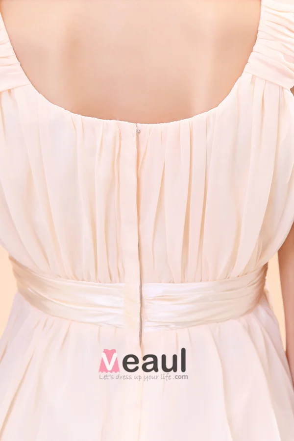 2015 Consummate Draped Square Wheat Bridesmaid Dresses