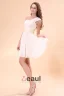 2015 Perfect Pink Sleeveless One-shoulder Bridesmaid Dresses