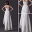 Classique Strass Perles Tulle Brodé De Dentelle Robe De Mariée Courte De La Plage