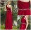 2015 Beading Embroidery Sequins Zipper One Shoulder long Evening Dresses