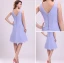 V-cou Plissé Robes De A-ligne Courte De Demoiselle D'honneur