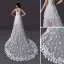 2015 A-line Embroidered Flower Asymmetrical Tulle Short Wedding Dress