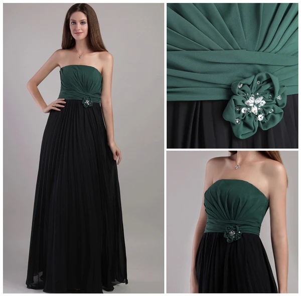 2015 Affordable Strapless A-line Long Evening Dresses