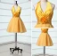 2015 A-line Halter Sleeveless Flower Sash Cocktail Dresses