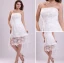 2015 Nice Zipper Lace Satin White Cocktail Dress Party Dress