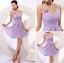 2015 Graceful Chiffon Elastic Woven Satin V-neck Zipper Bridesmaid Dresses
