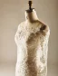 2015 A-line Square Neckline Pierced Lace Flowers Beach Wedding Dresses