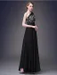 Une Ligne Une Épaule Dentelle Perles Robe De Soirée En Satin Noir