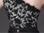 Une Ligne Une Épaule Dentelle Perles Robe De Soirée En Satin Noir