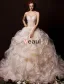 Robe De Bal Sweetheart Bretelles Spaghetti Volants En Cascade Robe De Mariée Champagne