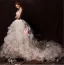 Robe De Bal Sweetheart Bretelles Spaghetti Volants En Cascade Robe De Mariée Champagne