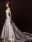Millésime Une Ligne Épaules Robe De Mariée En Satin Col V Plongeant