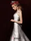 Millésime Une Ligne Épaules Robe De Mariée En Satin Col V Plongeant
