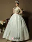 Mode & Élégante Robe De Mariée Robe De Dentelle De Perles Taffetas De Balle De Décolleté