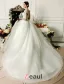 2015 Exquisite Hand Schultern 3/4 Ärmel Applikationen Spitze Ballkleid Brautkleid