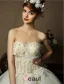 Percés Sweetheart Appliques De Perles Dentelle Robe De Mariée En Organza De Forage Tchèque