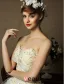 Percés Sweetheart Appliques De Perles Dentelle Robe De Mariée En Organza De Forage Tchèque