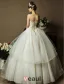 Percés Sweetheart Appliques De Perles Dentelle Robe De Mariée En Organza De Forage Tchèque