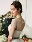 2015 Sweetheart Scoop Neck Beading Short Sleeves Floor-length Ball Gown Wedding Dress