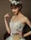 2015 Sweetheart Sleeveless Tea-length Organza Ball Gown Wedding Dress