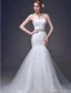 Volants Sirène Chérie Sash Robes De Mariée Balayage Train De Tulle