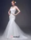 Volants Sirène Chérie Sash Robes De Mariée Balayage Train De Tulle