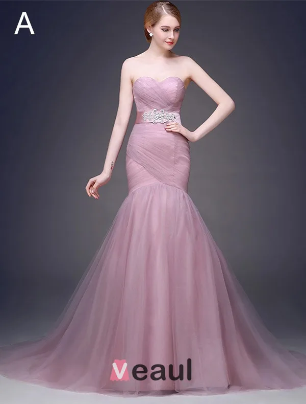 Volants Sirène Chérie Sash Robes De Mariée Balayage Train De Tulle
